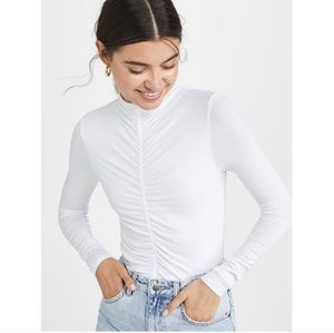 Veronica Beard | Theresa Ruched Turtleneck Top